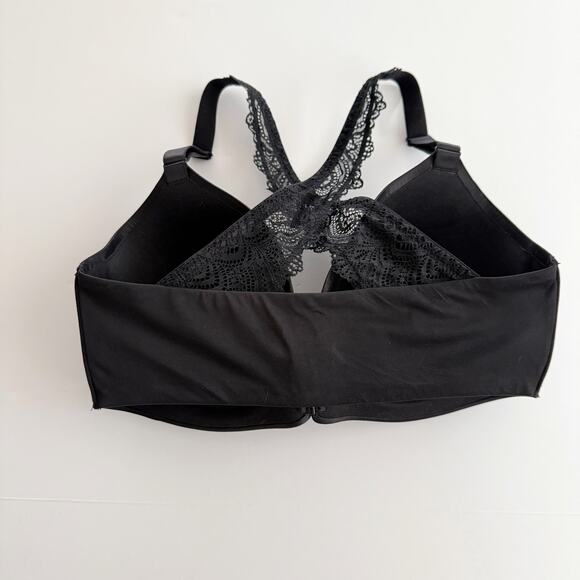 [Soma] Black Underwire Enbliss Luxe Front Close Lace Back T-Shirt Bra Size 34DD - Picture 3 of 9